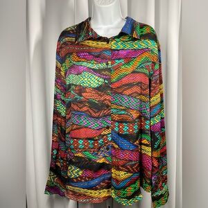 Farm Rio Multicolor Mirage Shirt Long Sleeves